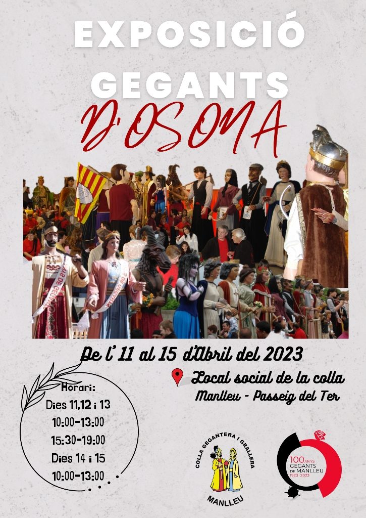 Cartell informatiu de l'exposició de Gegants d'Osona